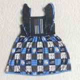 Girl Back The Blue Dress