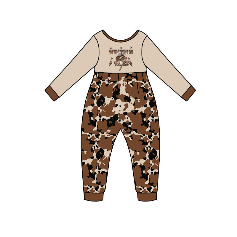 MOQ 5 PCS western vibes hat camo baby girls romper