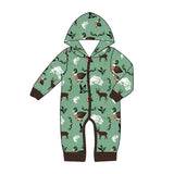 MOQ 5 PCS duck deer baby kids hunting hooded romper