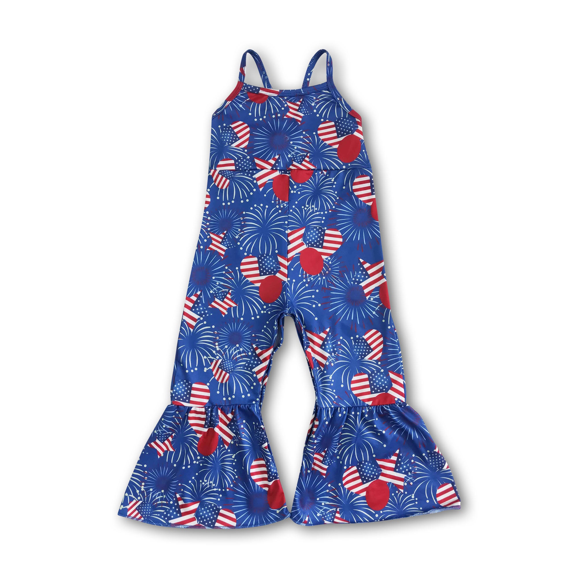 Star heart firework kids girls 4th of july jumpsuit – Yawoo Garments