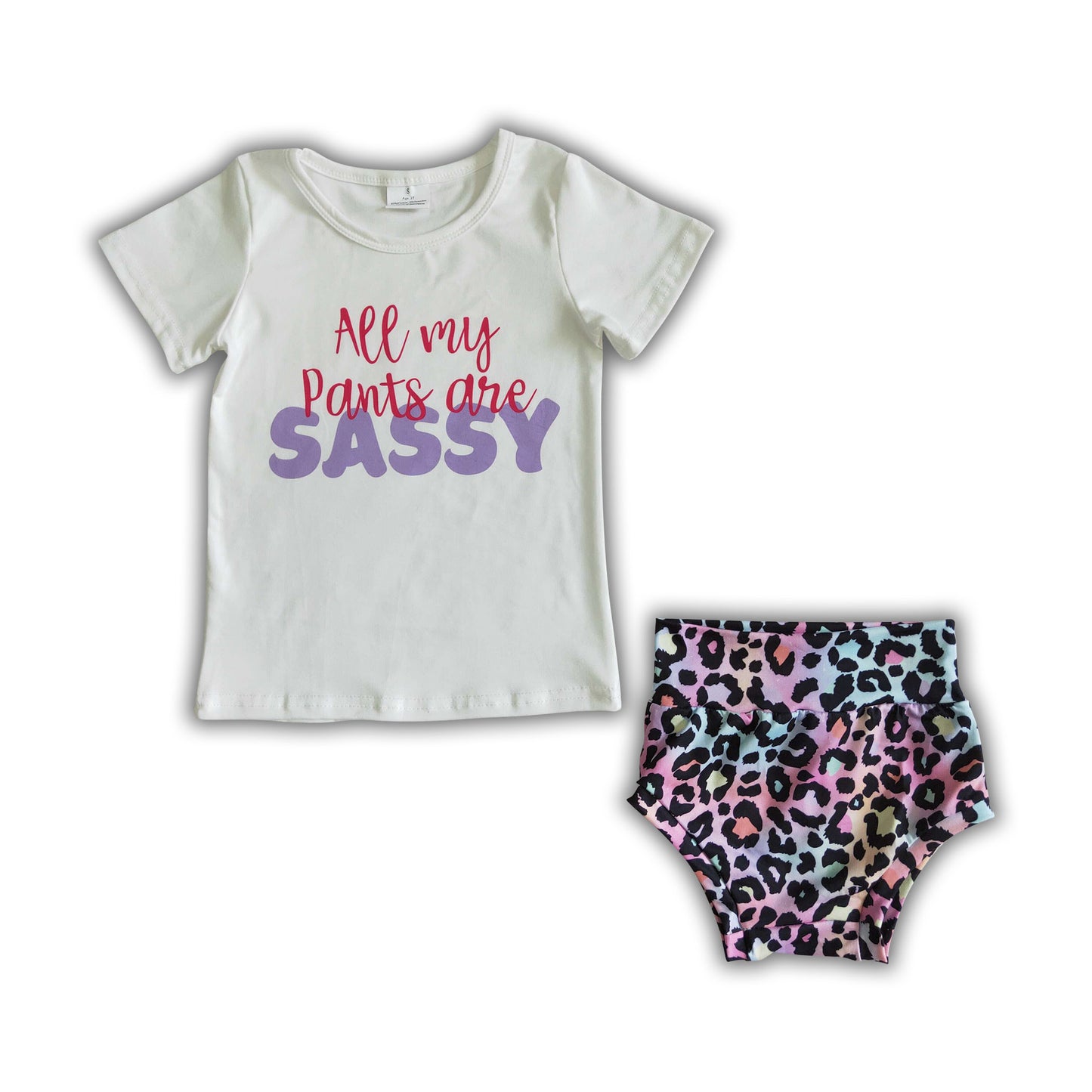 All my pants are sassy shirt leopard bummies baby outfits