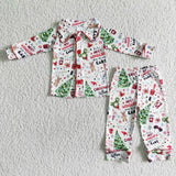 It's the wonderful time to wear ears snacks boys Christmas pajamas