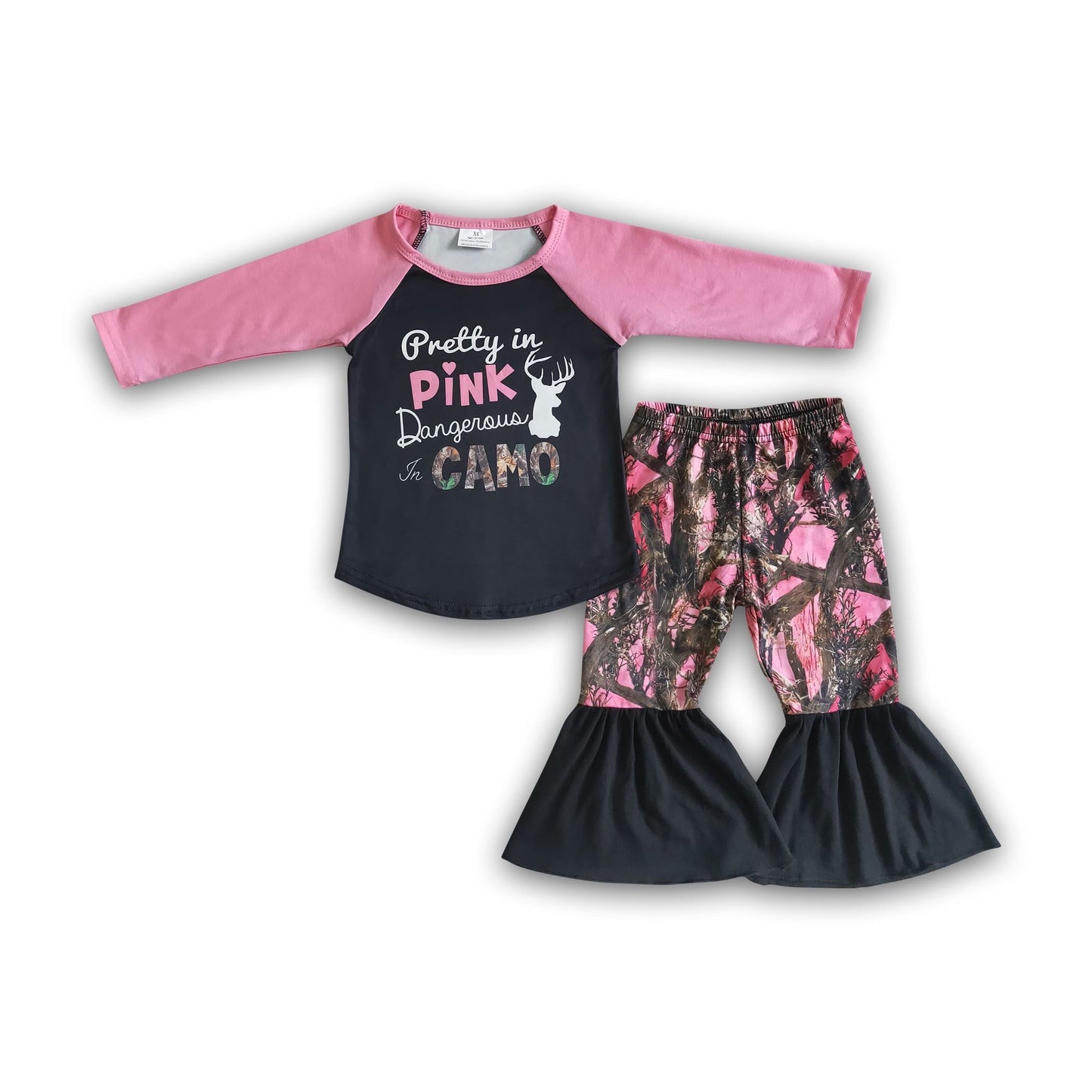 pink camo bell bottom pants girls fall outfits