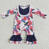 Floral long sleeve romper