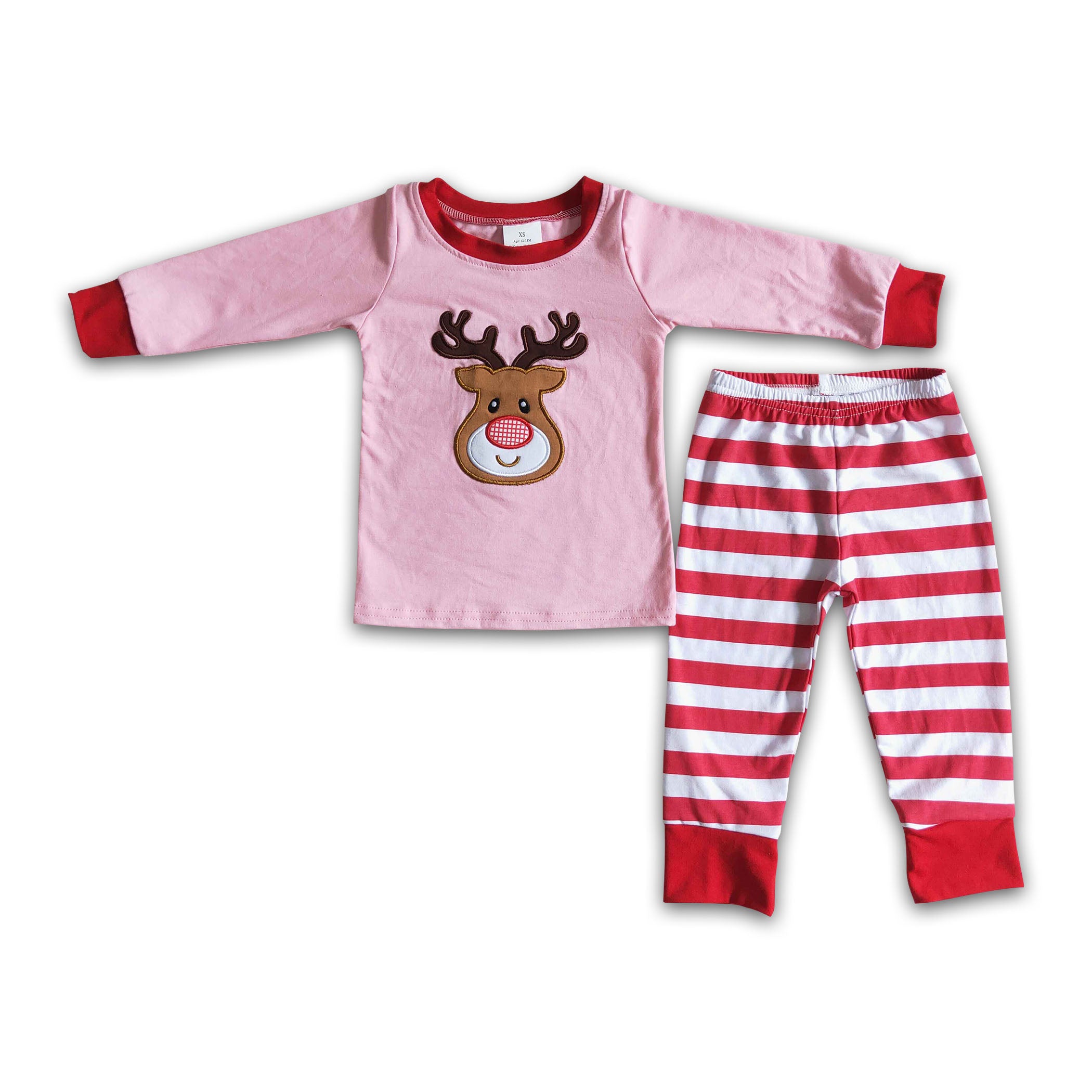 Girls best sale reindeer pjs