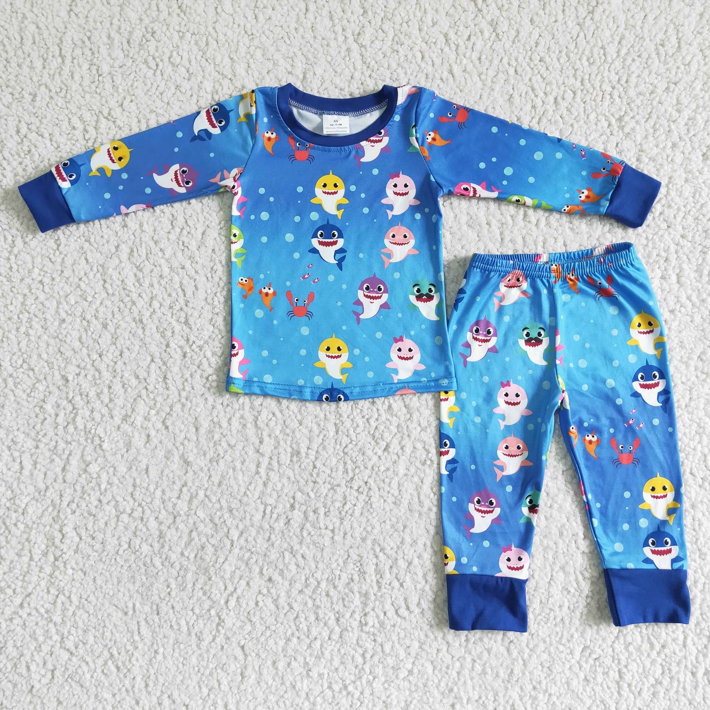 Long sleeve sleepwear boy pajamas