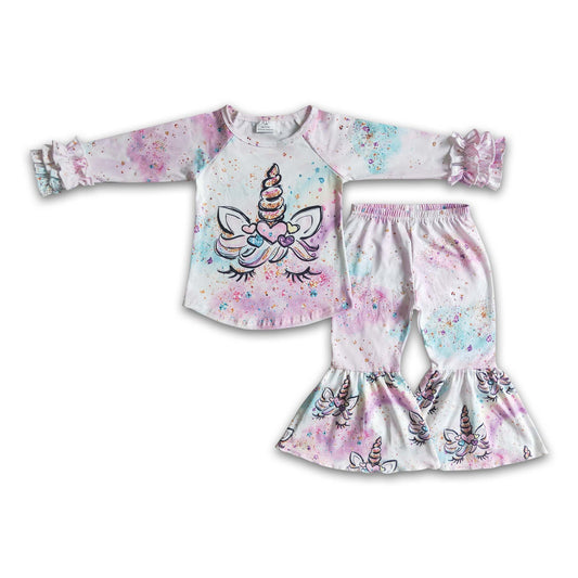 Unicorn shirt match pants little girls boutique clothing
