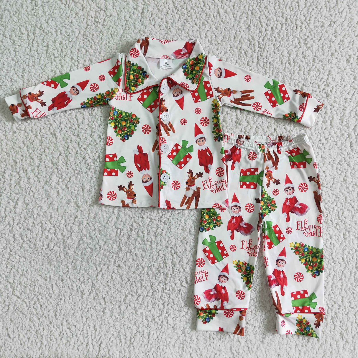 Cute naughty and nice boy Christmas pjs