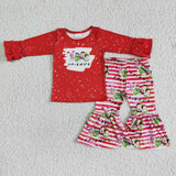 Friends green face bleached shirt bell bottom pants Christmas outfits