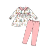 MOQ 5 pink ballet baby girls Christmas outfits
