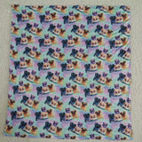 Lavender polka dots dog minky baby blankets