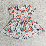 Girl Pumpkin Halloween Dress