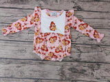 MOQ 3 pcs long sleeves beauty baby girls princess romper