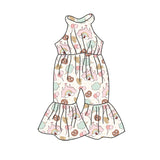 MOQ 5 balloon ice cream snacks girls sleeveless jumpsuit