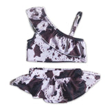 Girl Cow Print Swimsuit