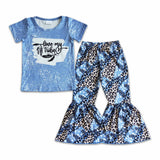 Love my tribe feather shirt leopard pants girls clothing sets