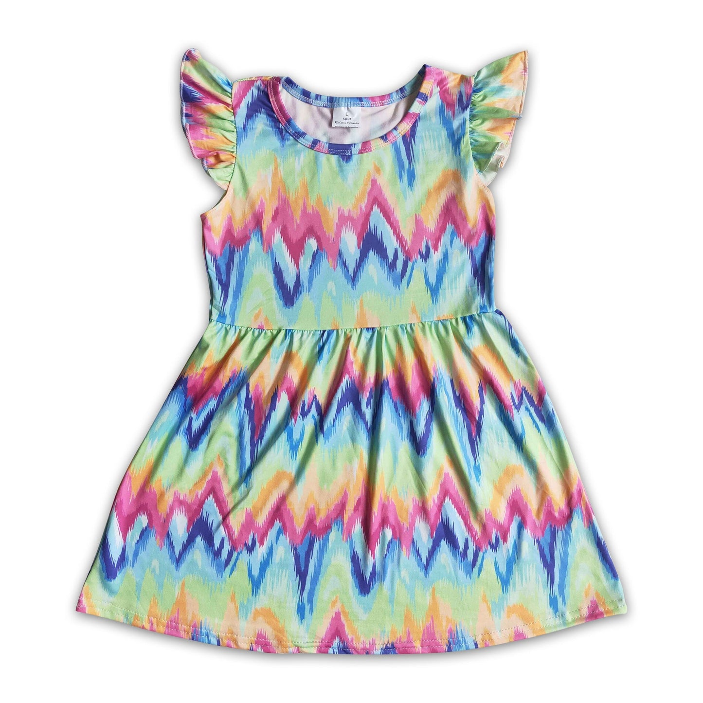 Girl Rainbow tie dye dress