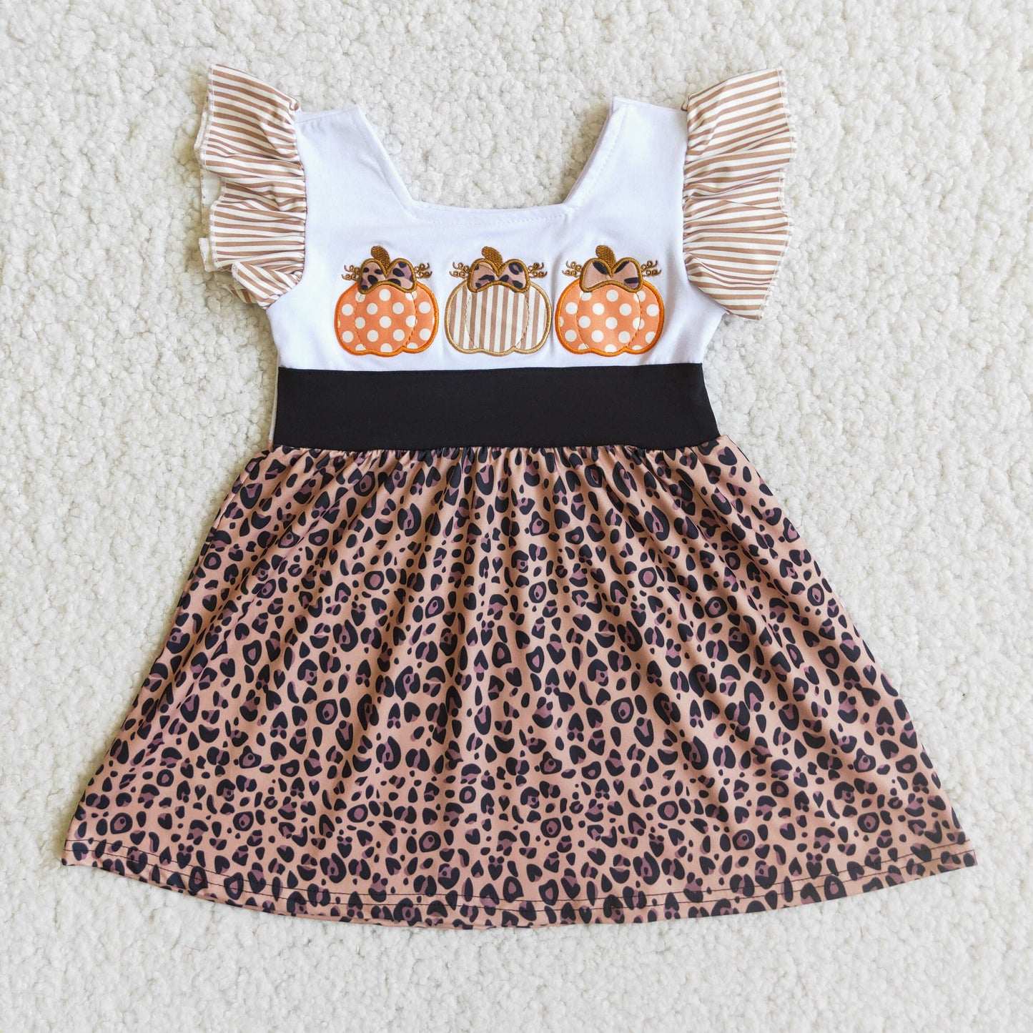 Girl Embroidery Pumpkin Dress