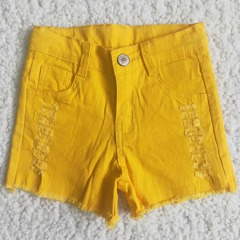 Girl Yellow denim shorts