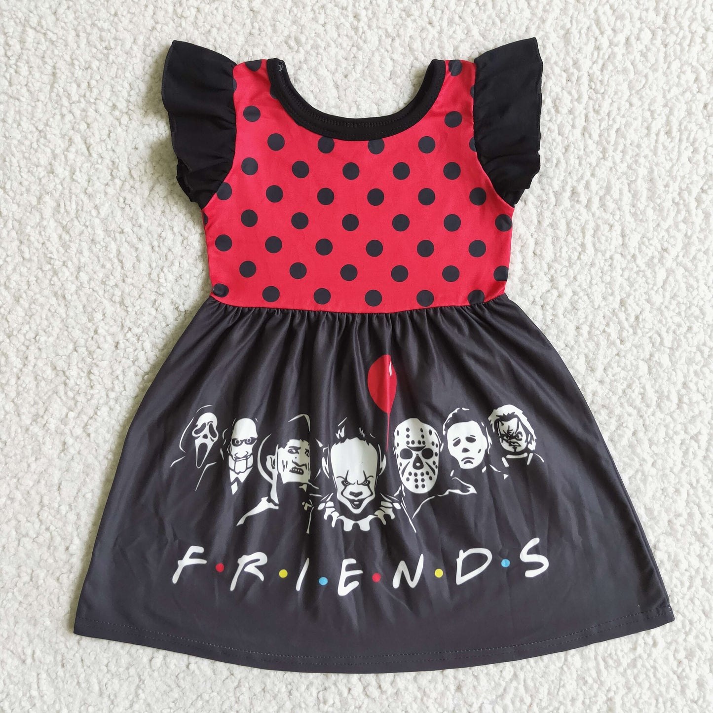 Girl Polka Dots Friends Halloween Dress