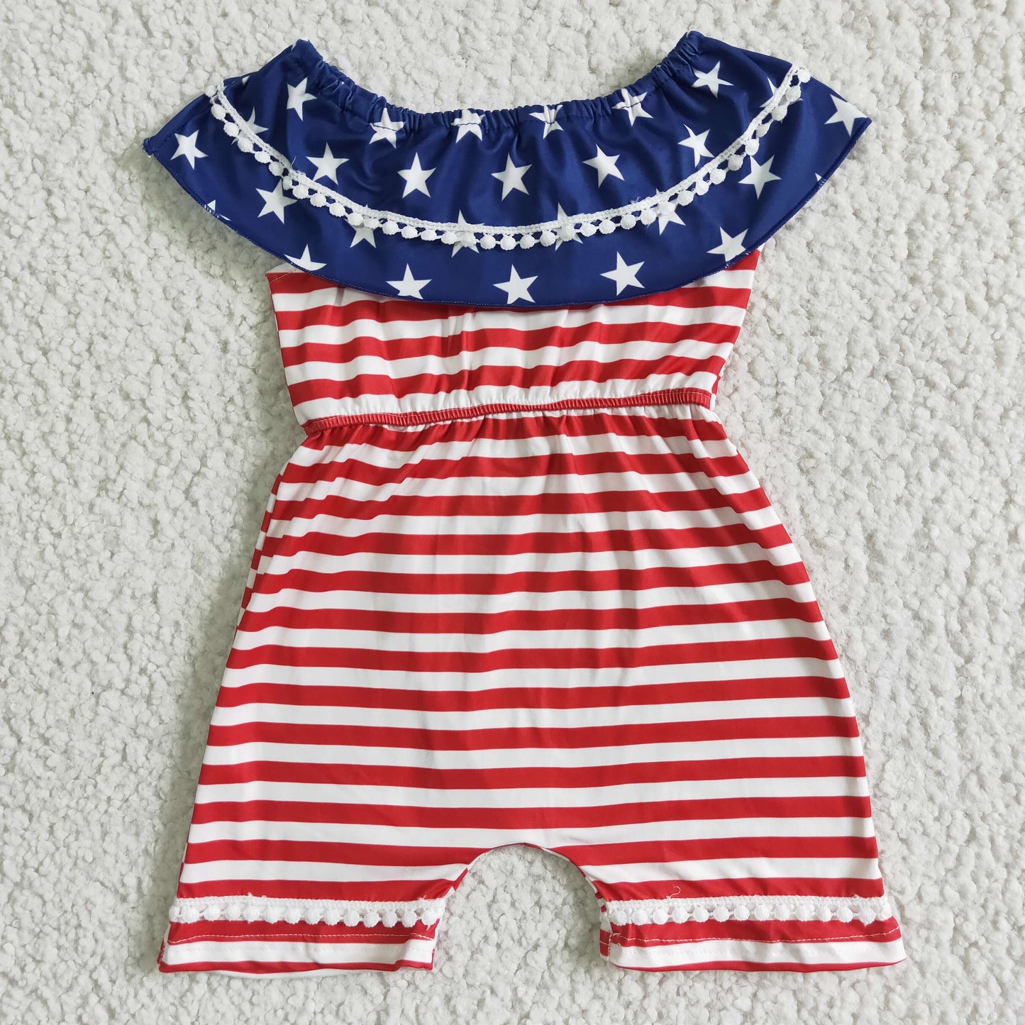 Star and stripe jumpsuit kids girls 4th of july jumper