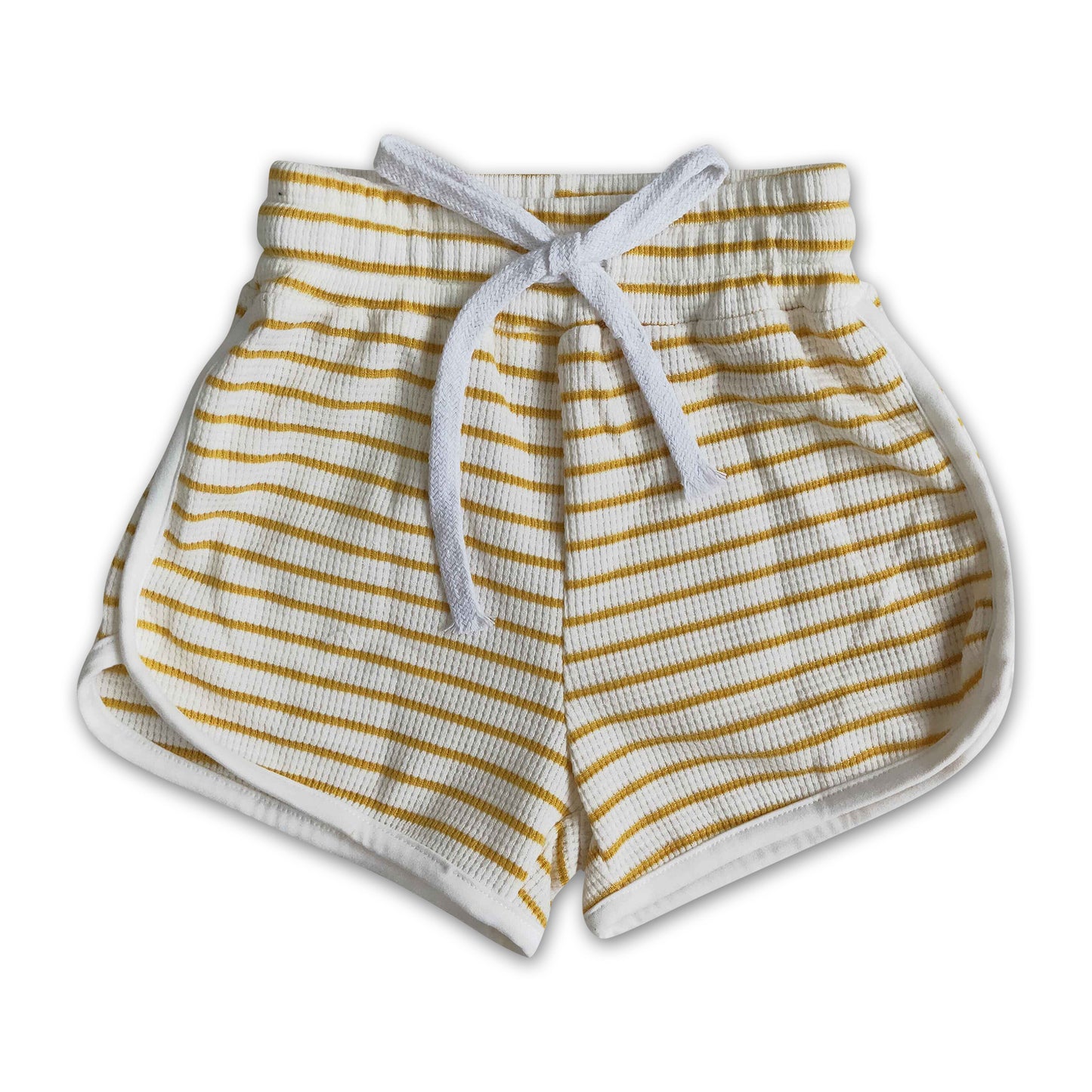 High quanlity cotton stripe drawstring girls summer shorts