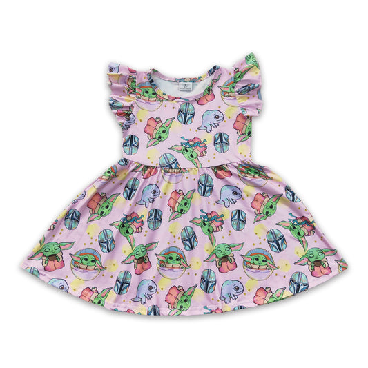 Flutter sleeves strong baby girls twirl dresses