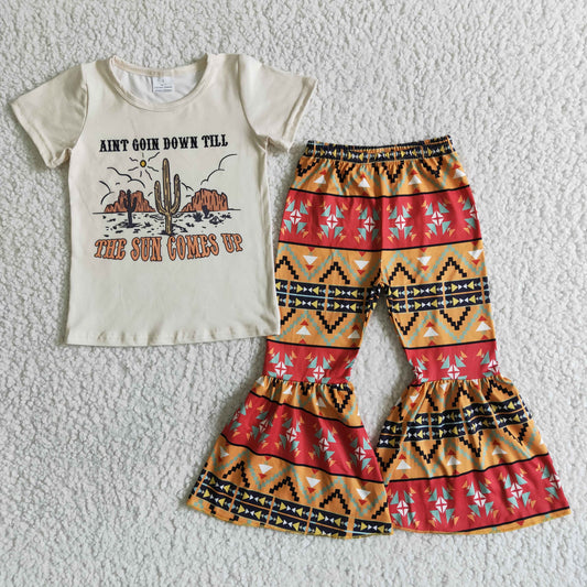 Ain't goin down till the sun comes up aztec pants girls clothing