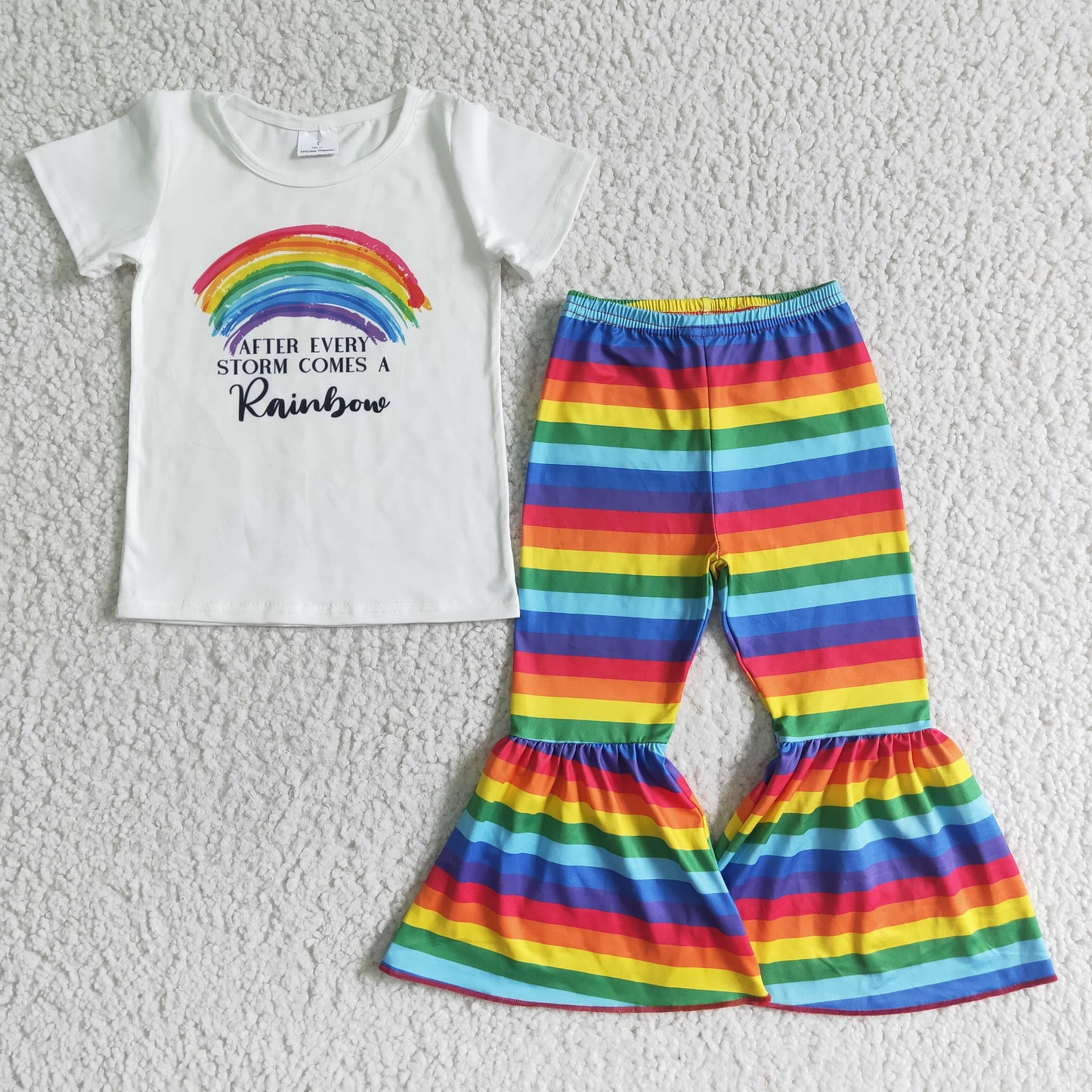Girl Rainbow Bell Bottom Outfit