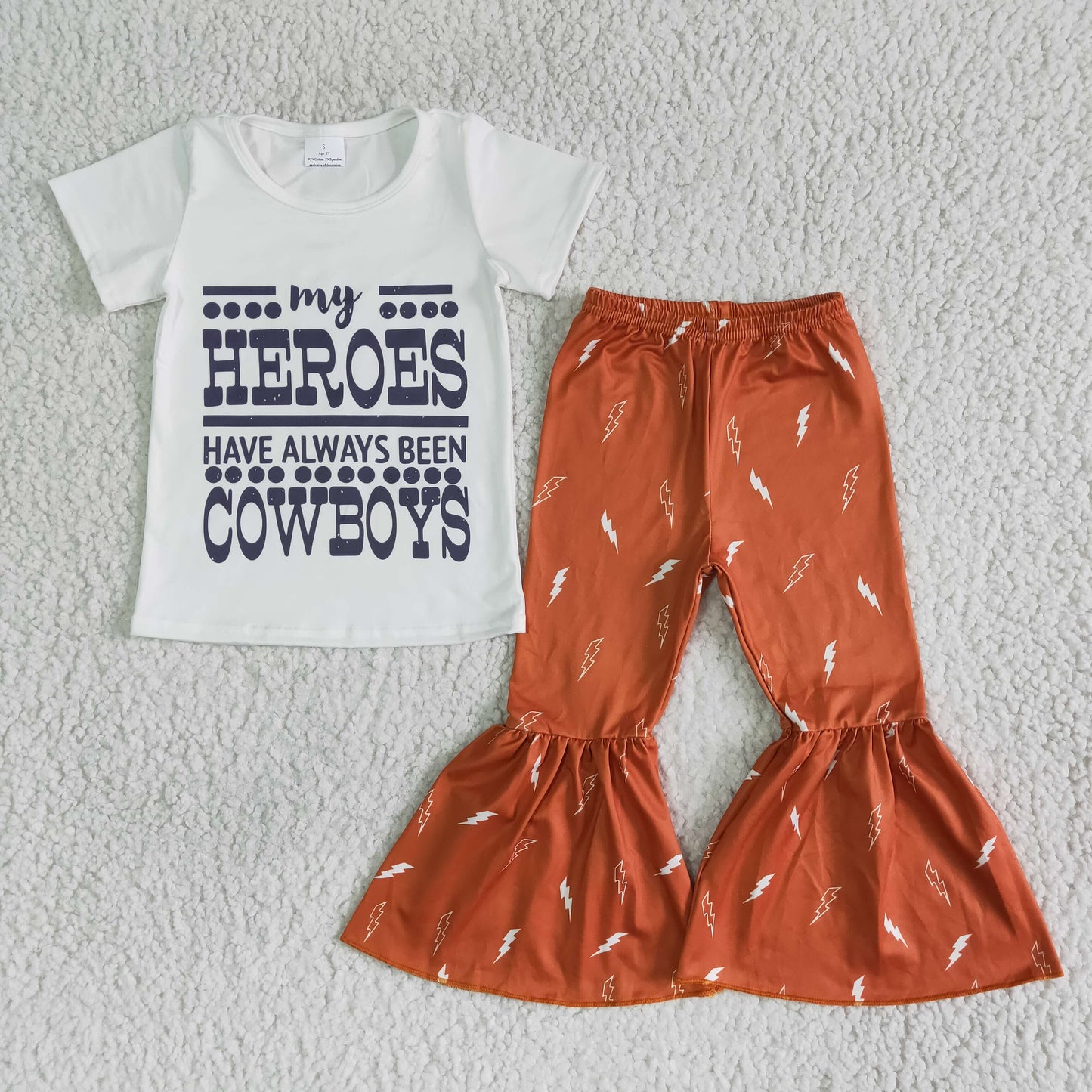 My heroes have always been cowboys girls clothing set