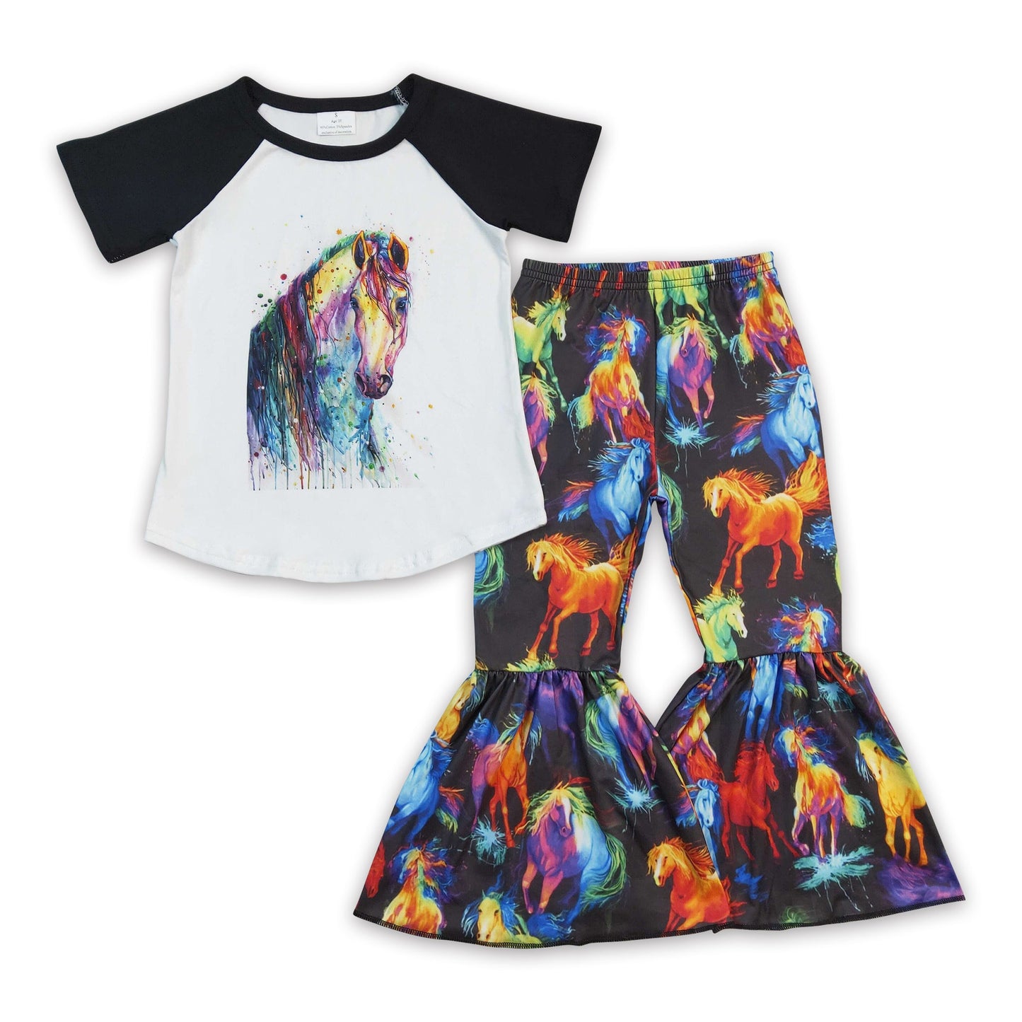 Girl Rainbow Horses Outfit