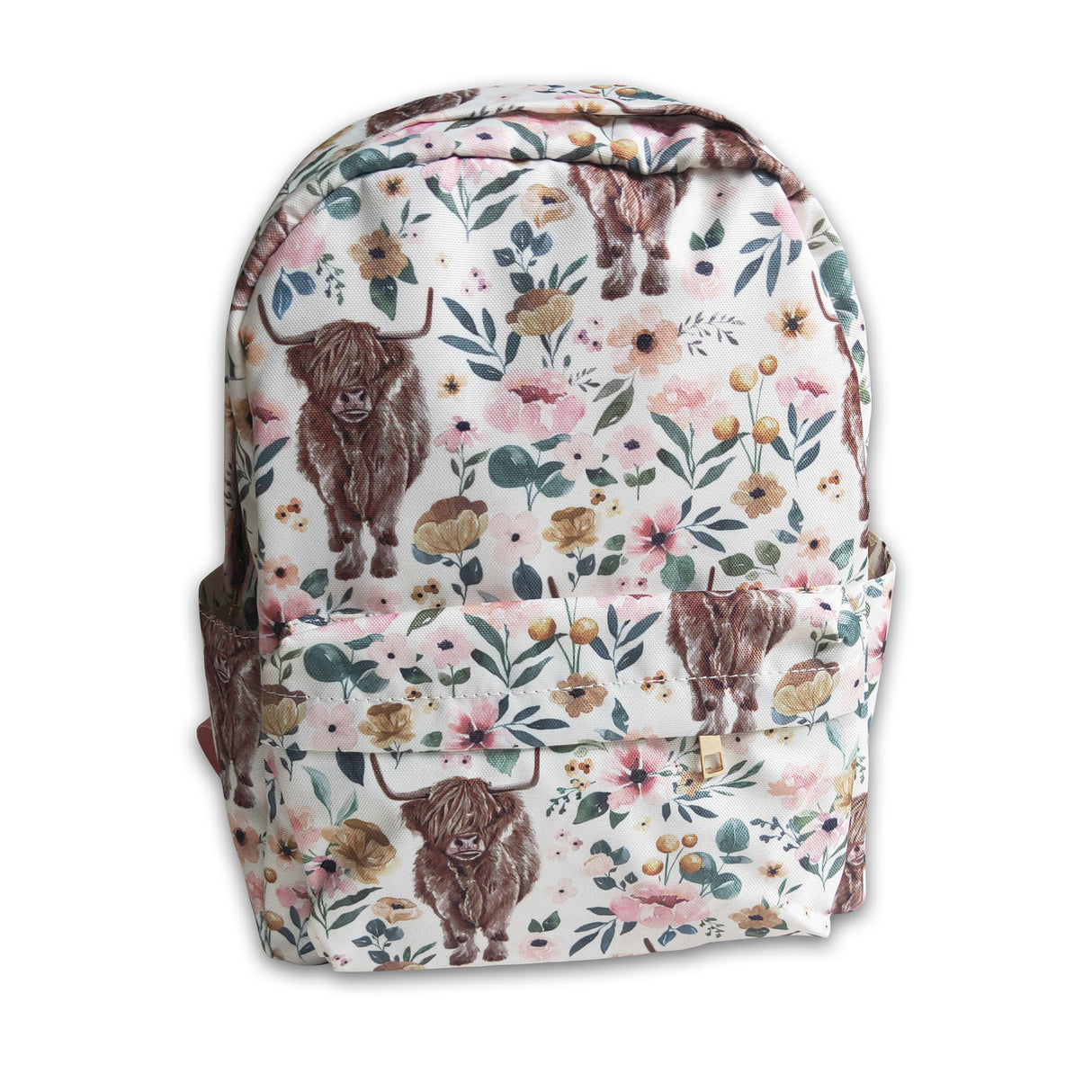 Highland cow kids girls back to school bags