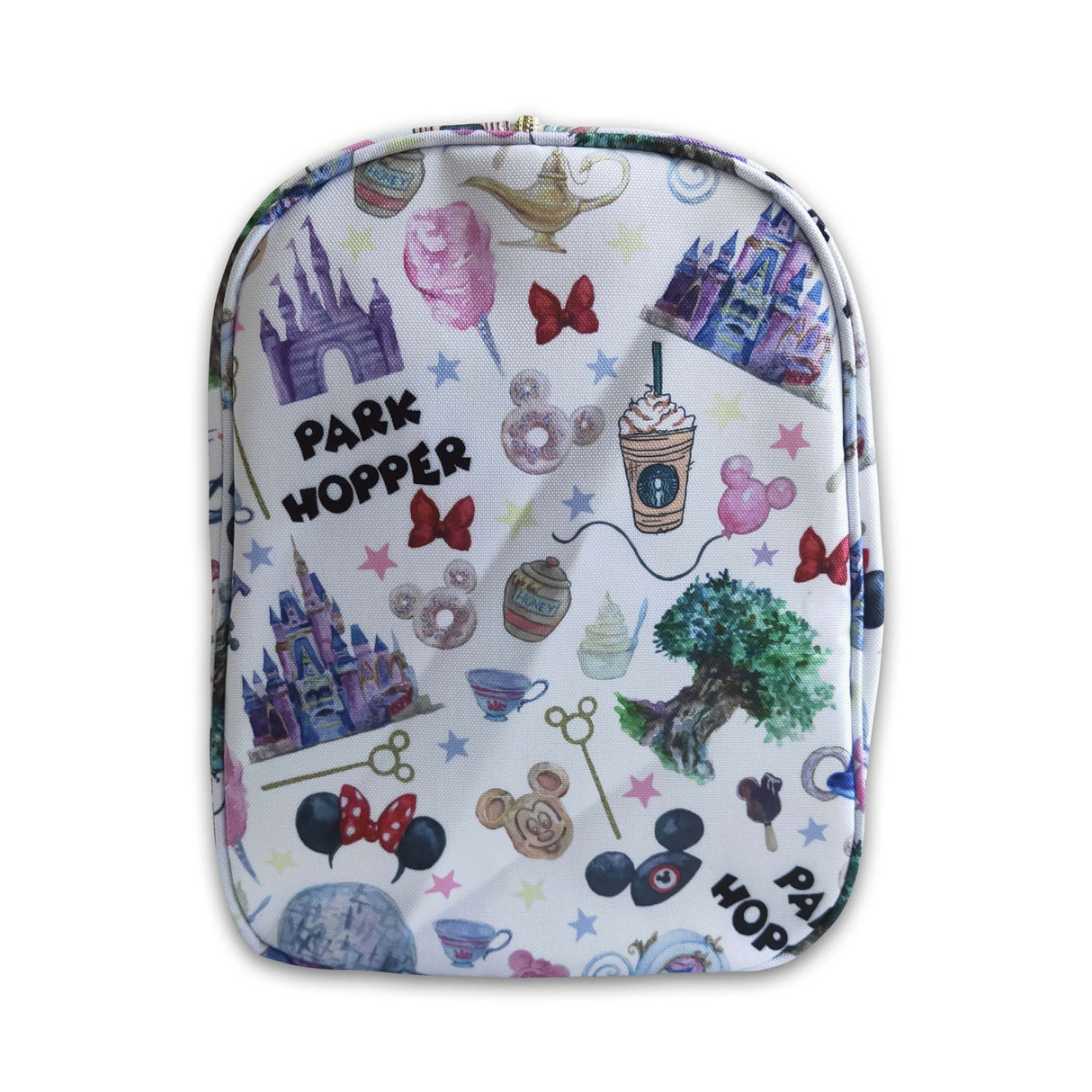 Cute snacks print travel bags