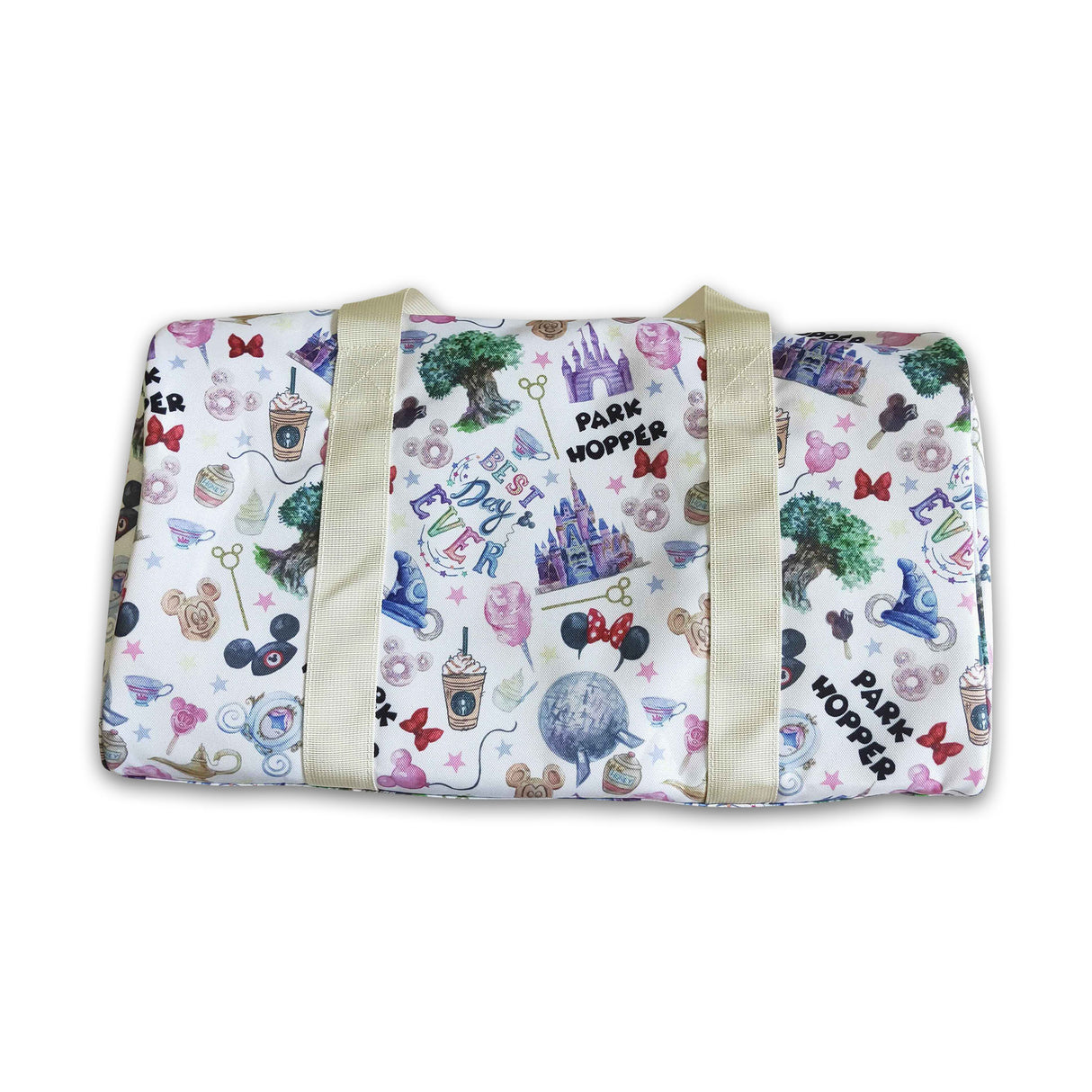 Cute snacks print travel bags