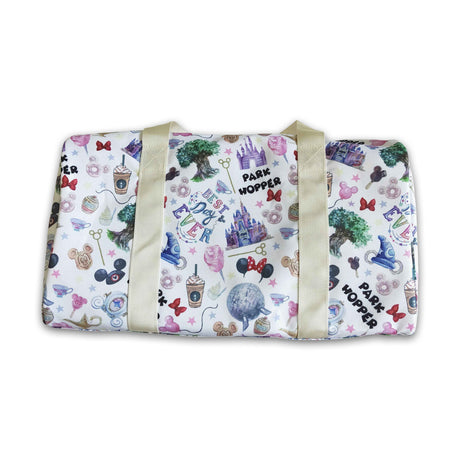 Cute snacks print travel bags