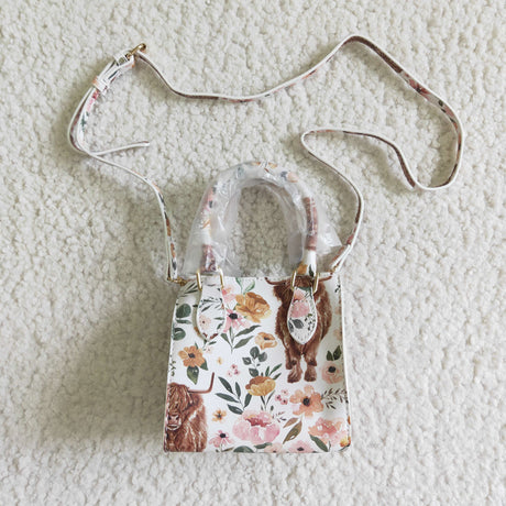 Highland cow kids girls bags