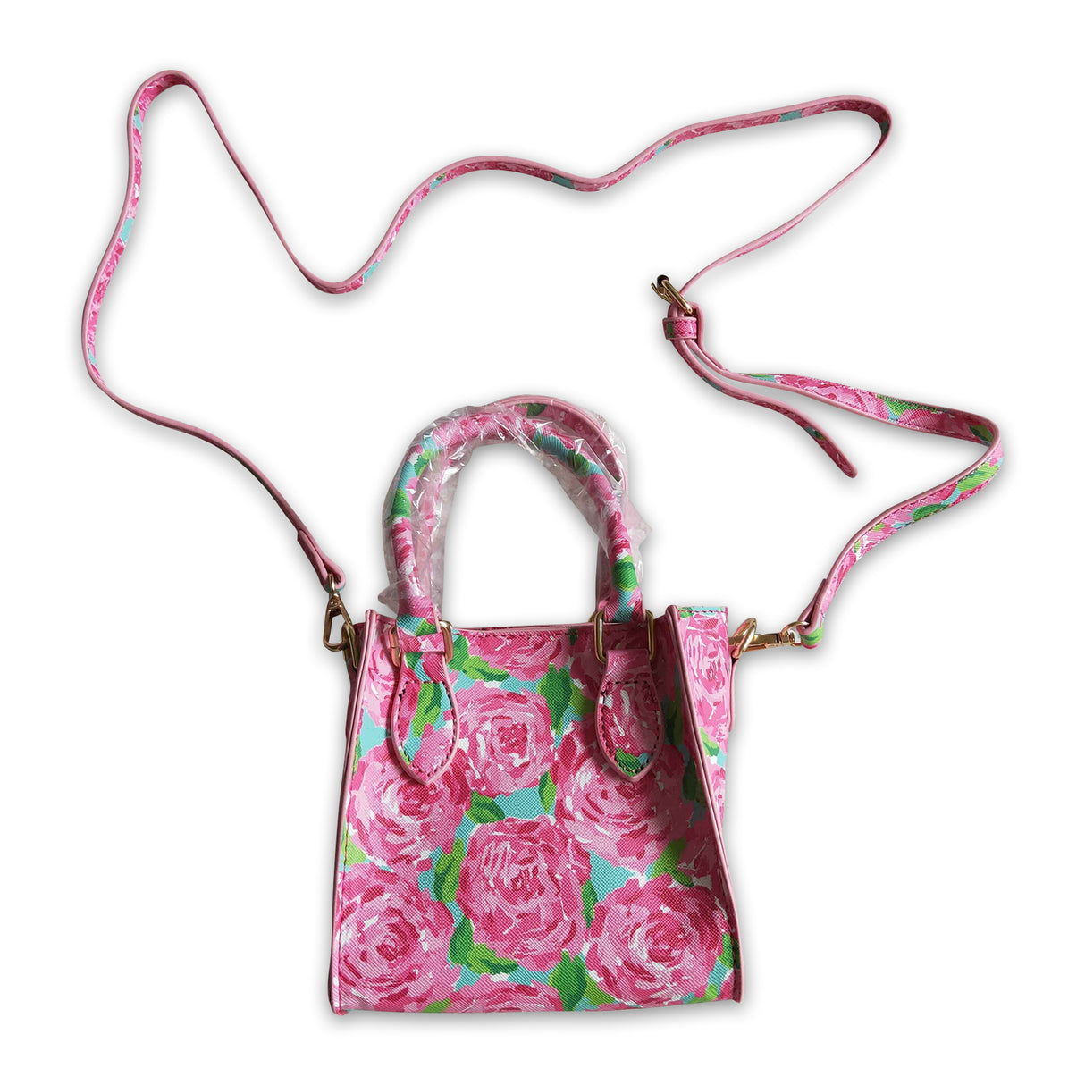 Hot pink floral kids girls bags