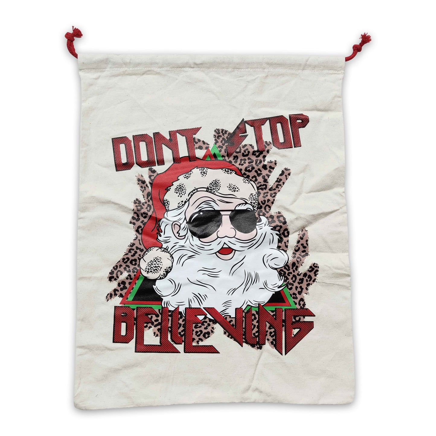 Don't stop believing santa Christmas gifts bag