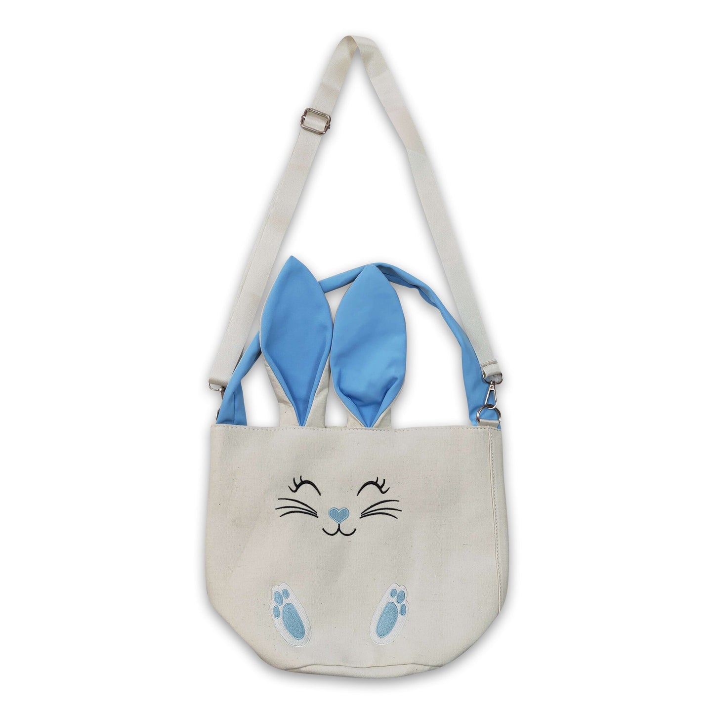 Blue bunny ears baby boy easter basket