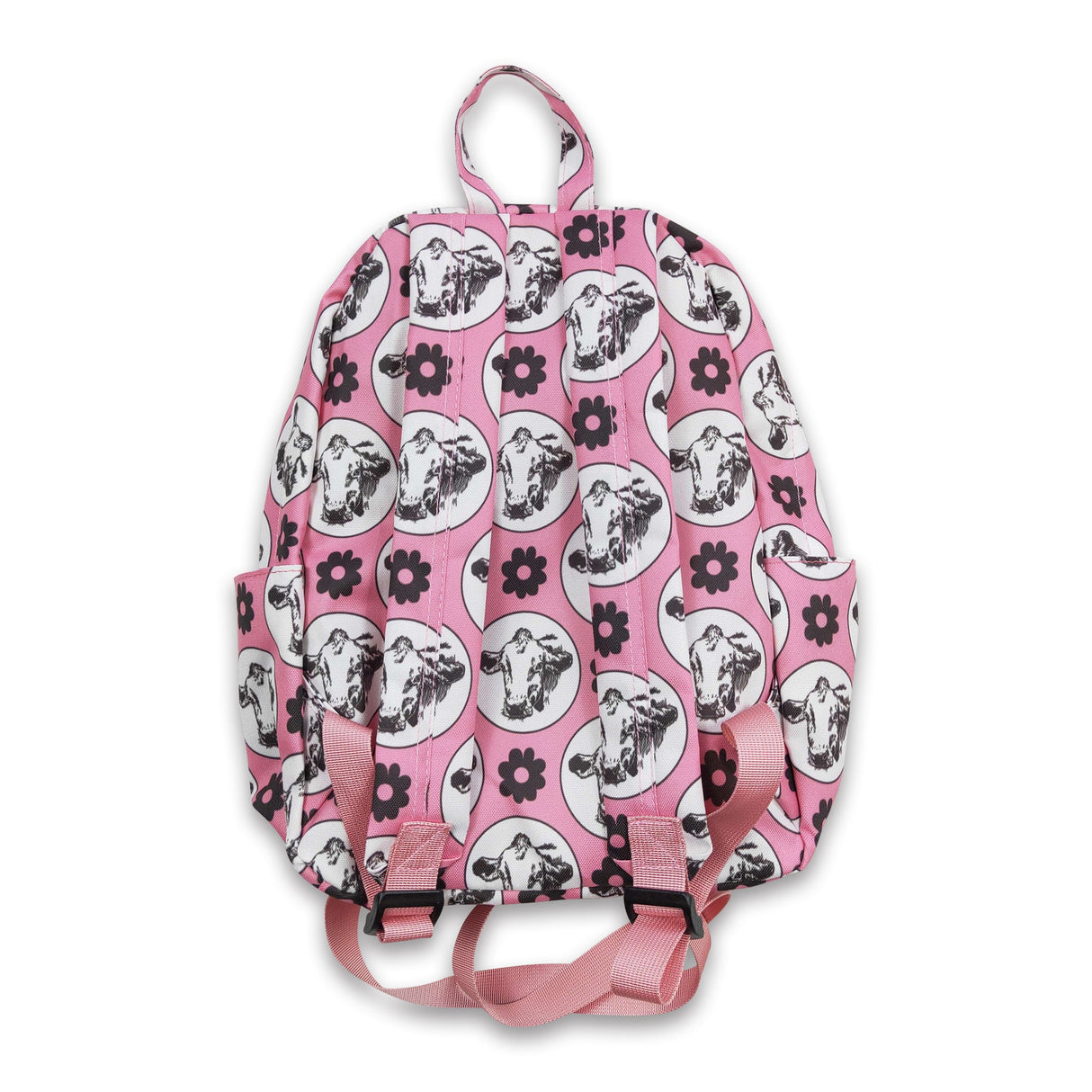 Pink cow floral western backpack kids girls back to school bags