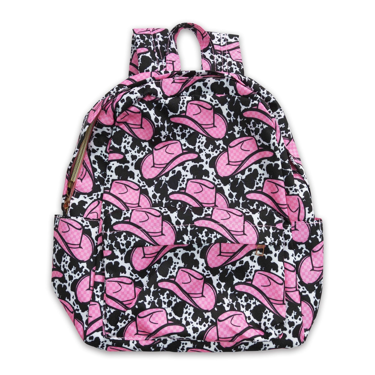 Cow hats western backpack kids girls back to school bags