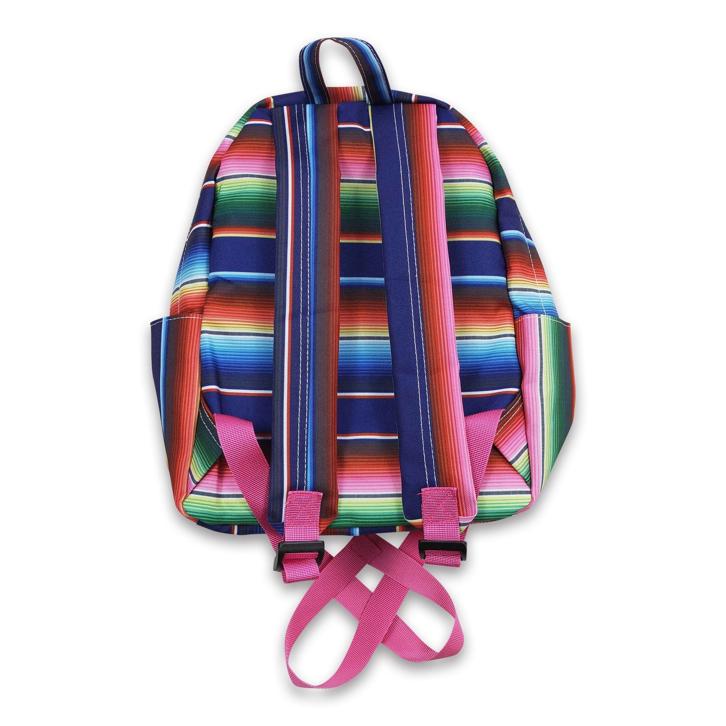 Green blue stripe western backpack kids back to school bags