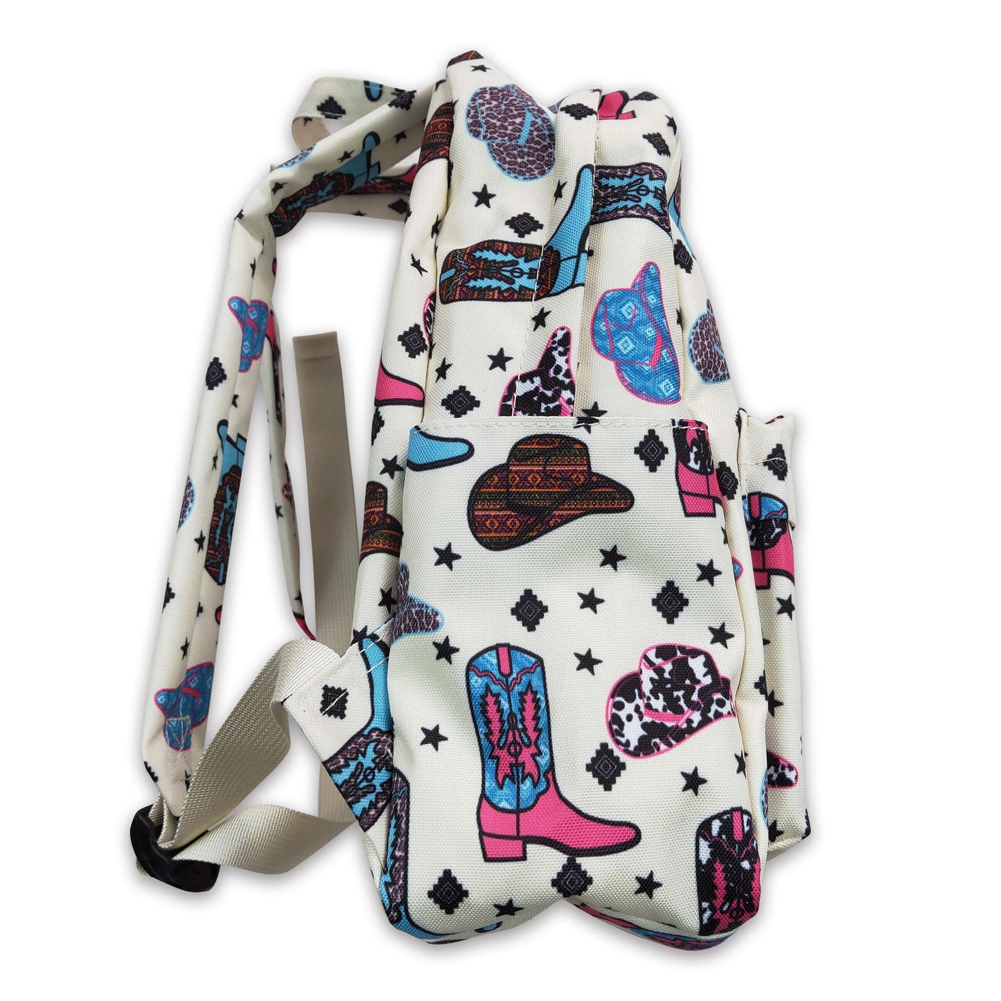 Boots hats western backpack kids girls back to school bags