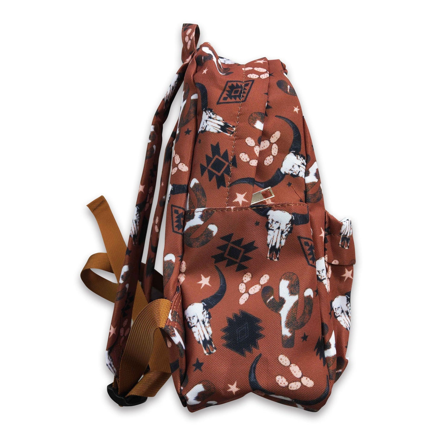 Cactus bull skull western backpack kids girls back to school bags