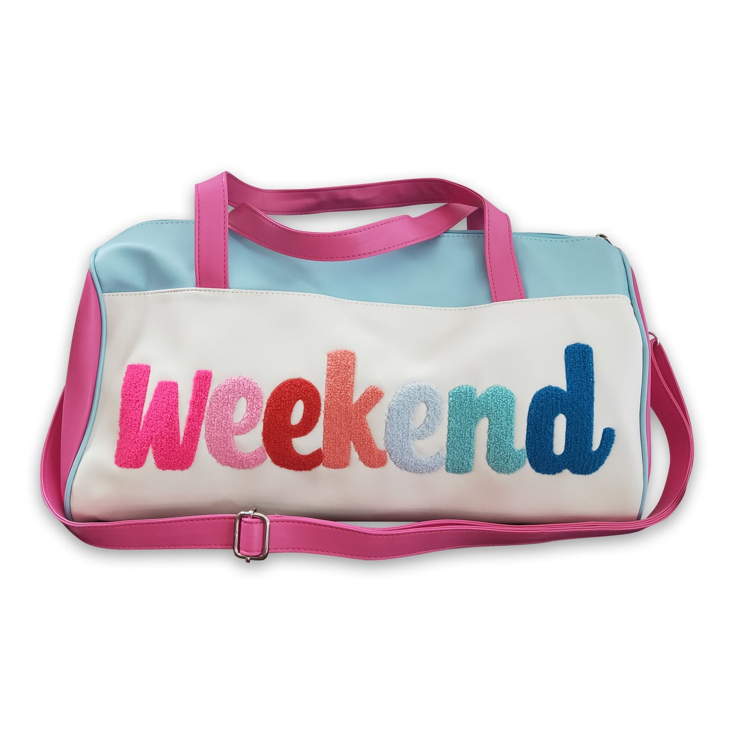 Leather colorful weekend girls bags