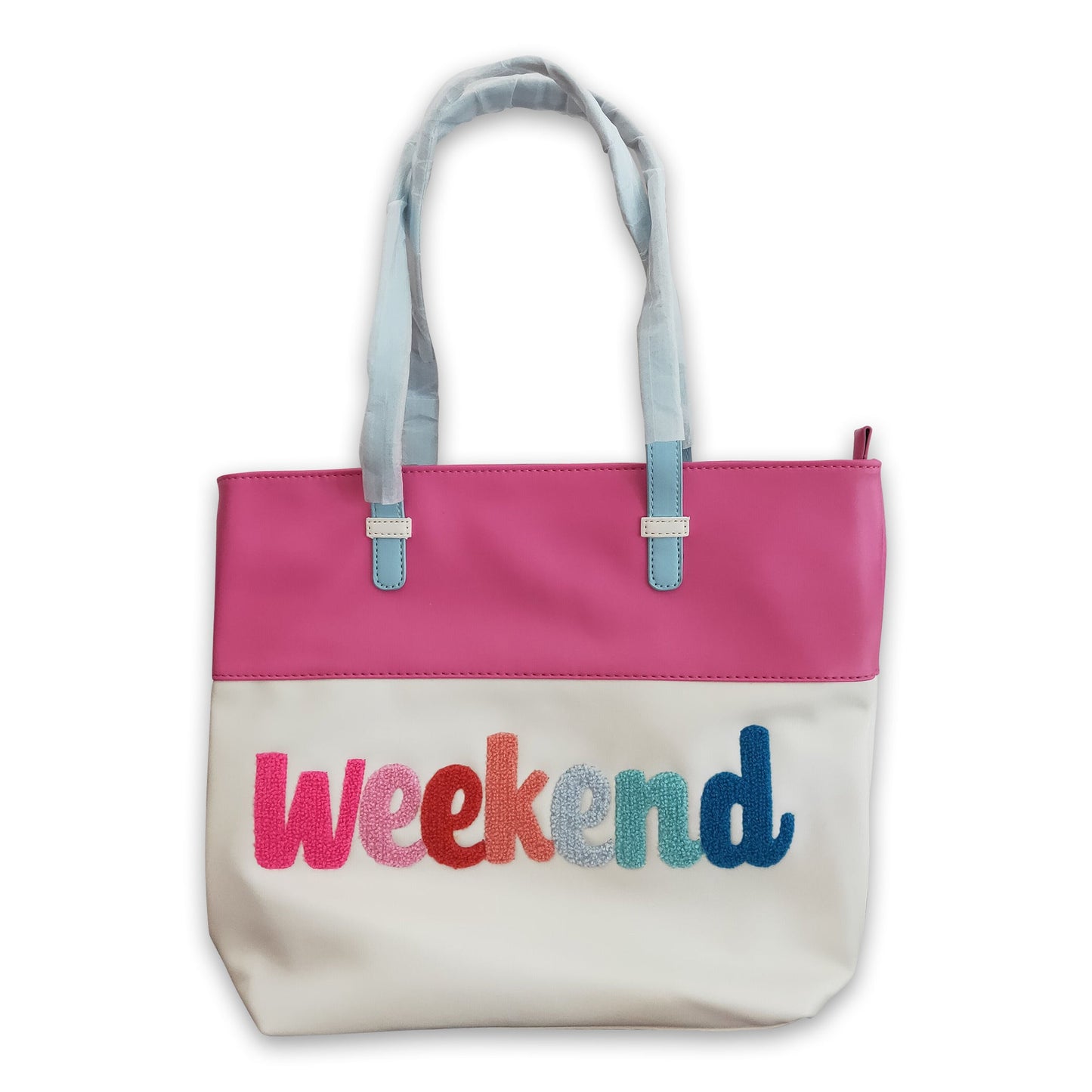 Hot pink leather colorful weekend girls bags