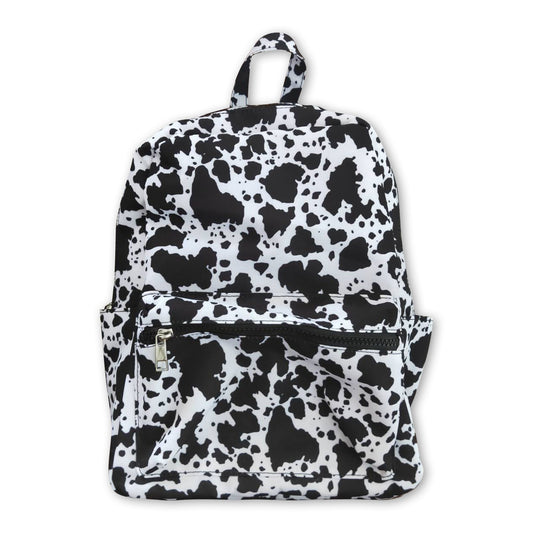 Cow print kids back to school backpack