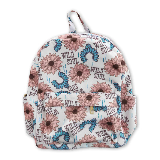 Wild soul turquoise flower kids girls western backpack