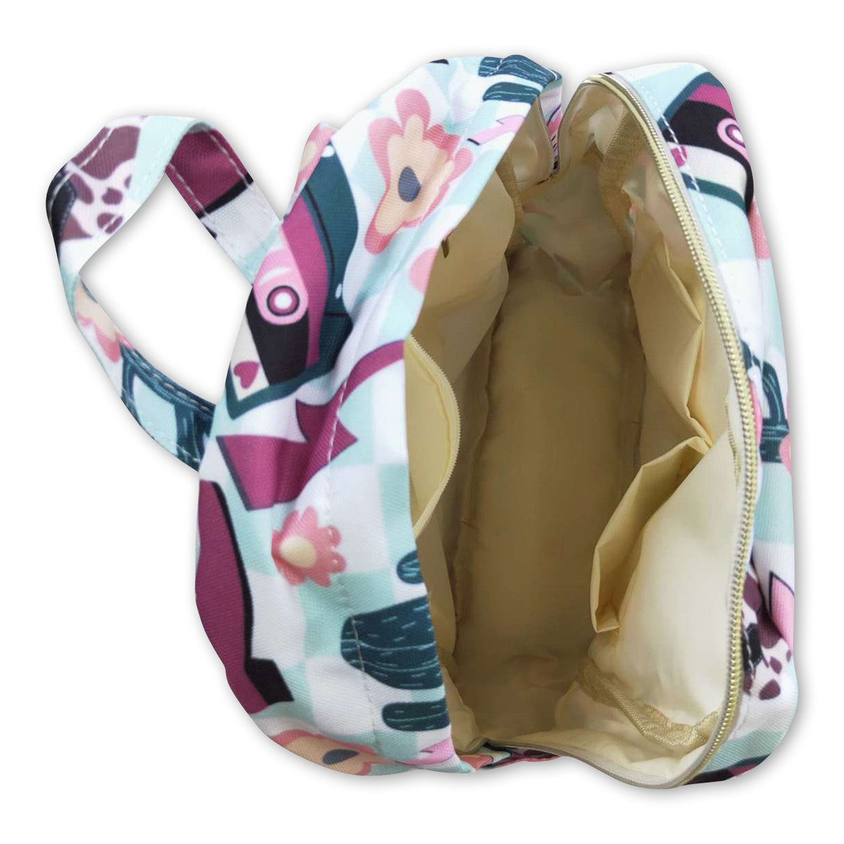 Smile flower boots cactus kids backpack
