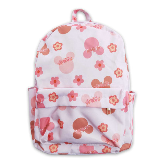 Floral mouse kids girls backpack